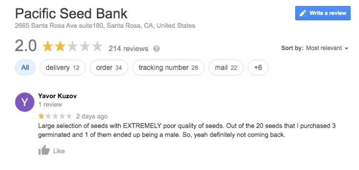 Pacific Seed Bank Reviews