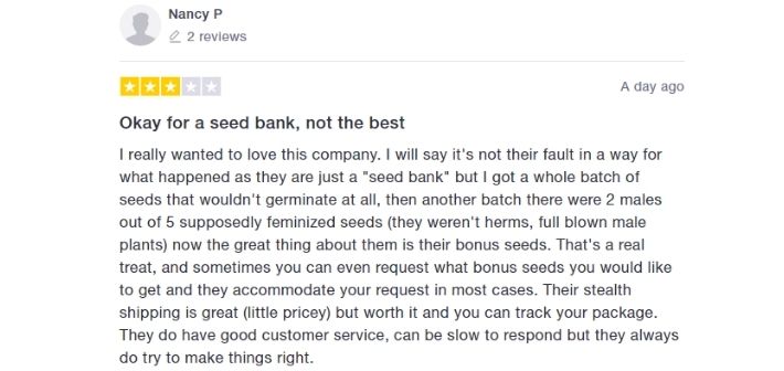 sensible seeds reviews